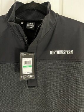 Under Armour Northwestern University Black and Gray Quarter-Zip Pullover